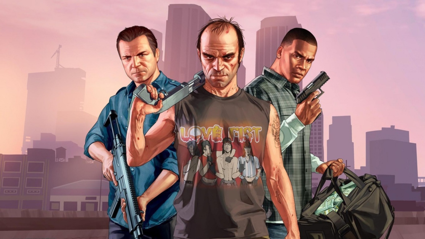 Screenshot №1 pro téma Grand Theft Auto V Band 1366x768