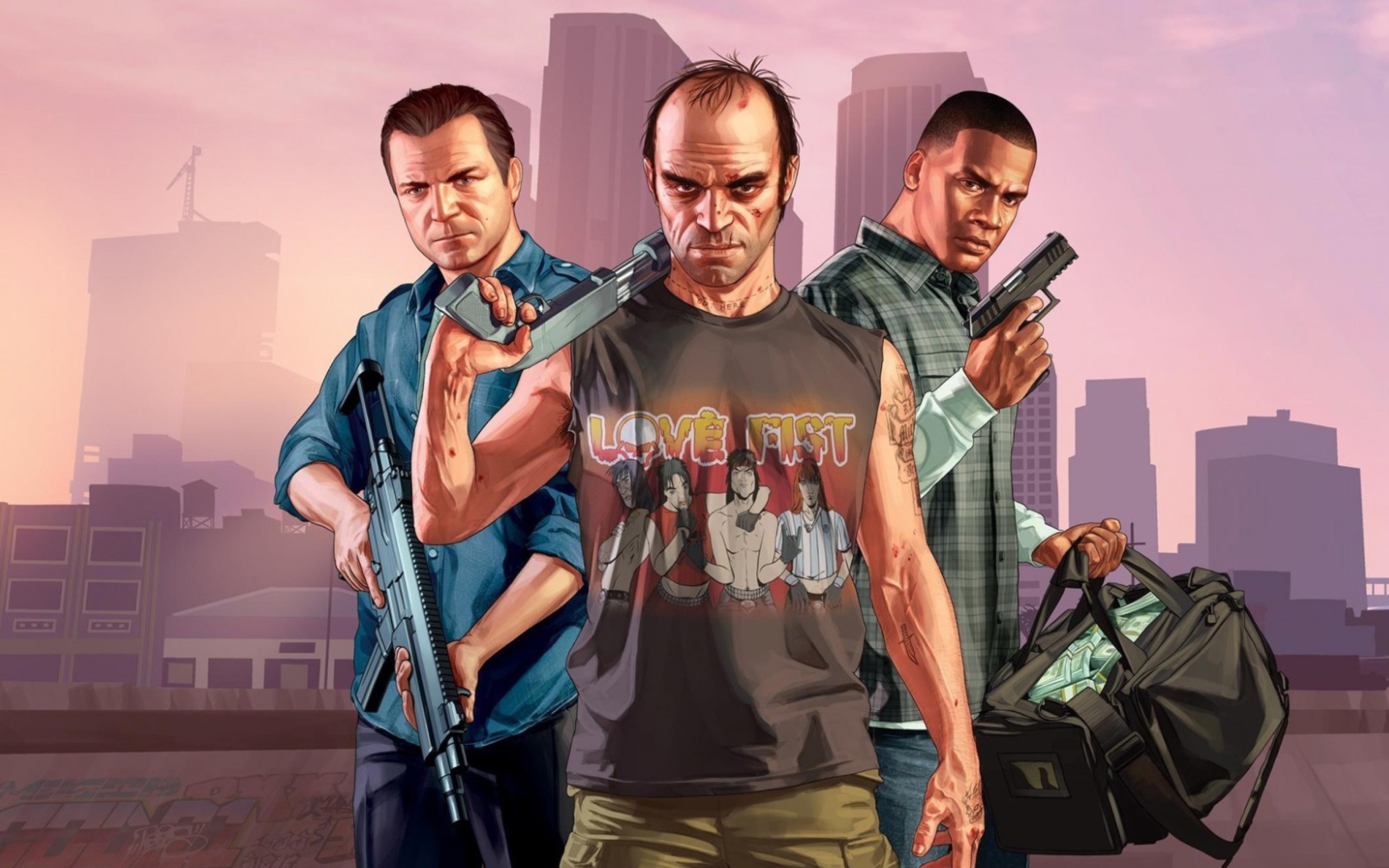 Das Grand Theft Auto V Band Wallpaper 2560x1600