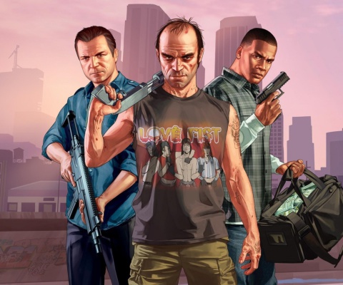 Fondo de pantalla Grand Theft Auto V Band 480x400