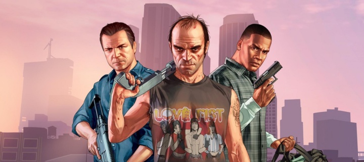 Das Grand Theft Auto V Band Wallpaper 720x320