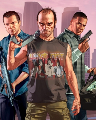 Grand Theft Auto V Band - Obrázkek zdarma pro Nokia X7