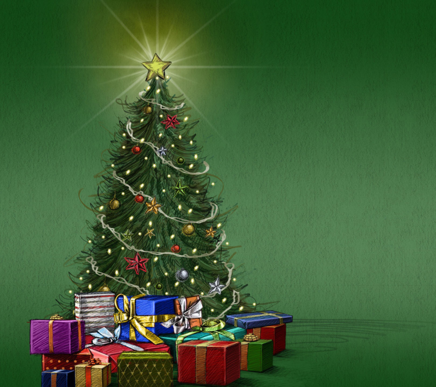 Das Christmas Tree Wallpaper 1440x1280