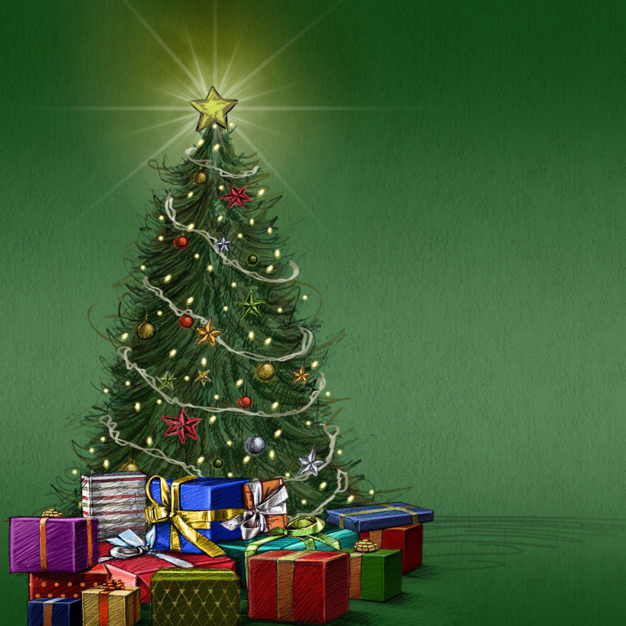 Fondo de pantalla Christmas Tree 2048x2048