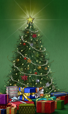 Das Christmas Tree Wallpaper 240x400