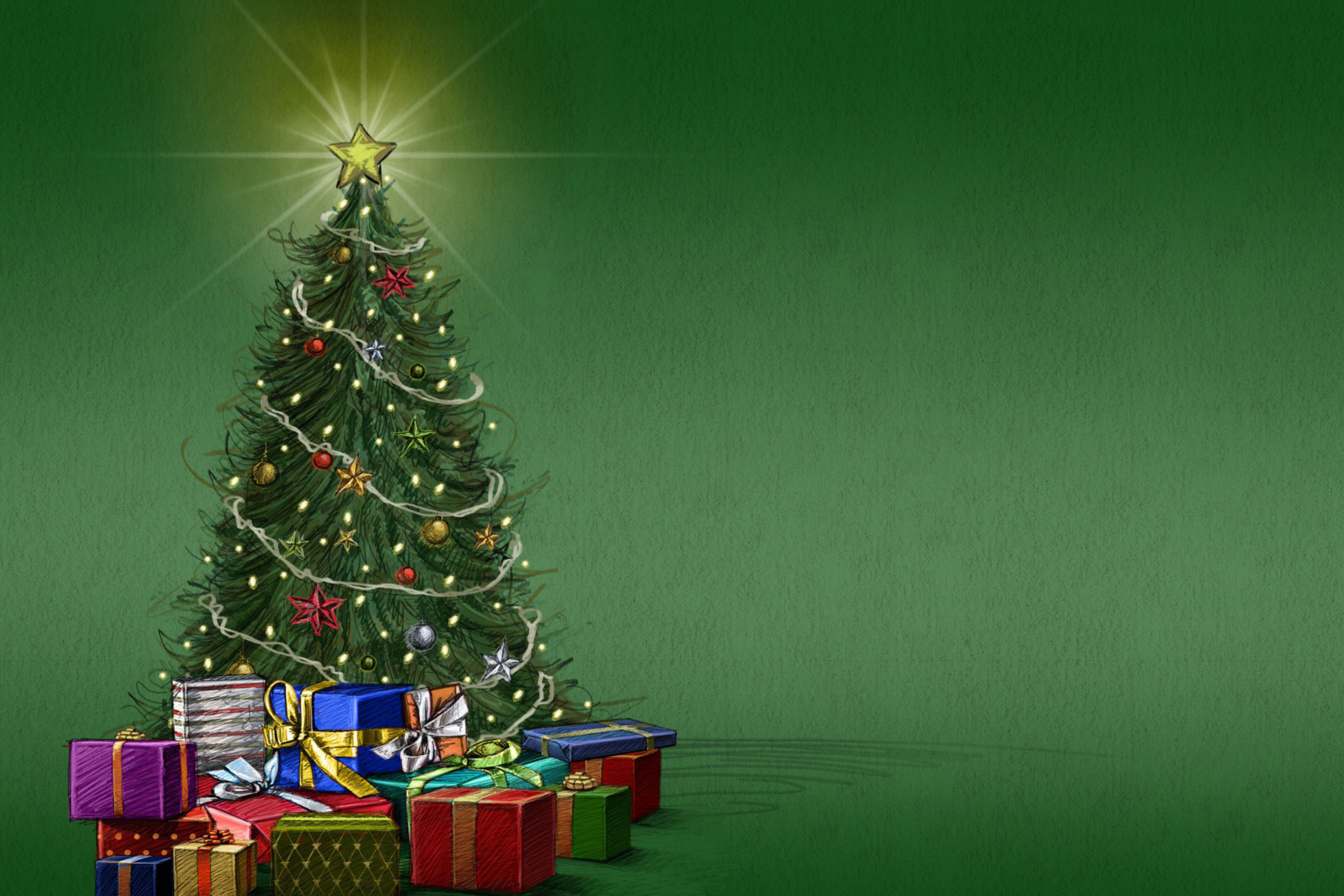 Das Christmas Tree Wallpaper 2880x1920