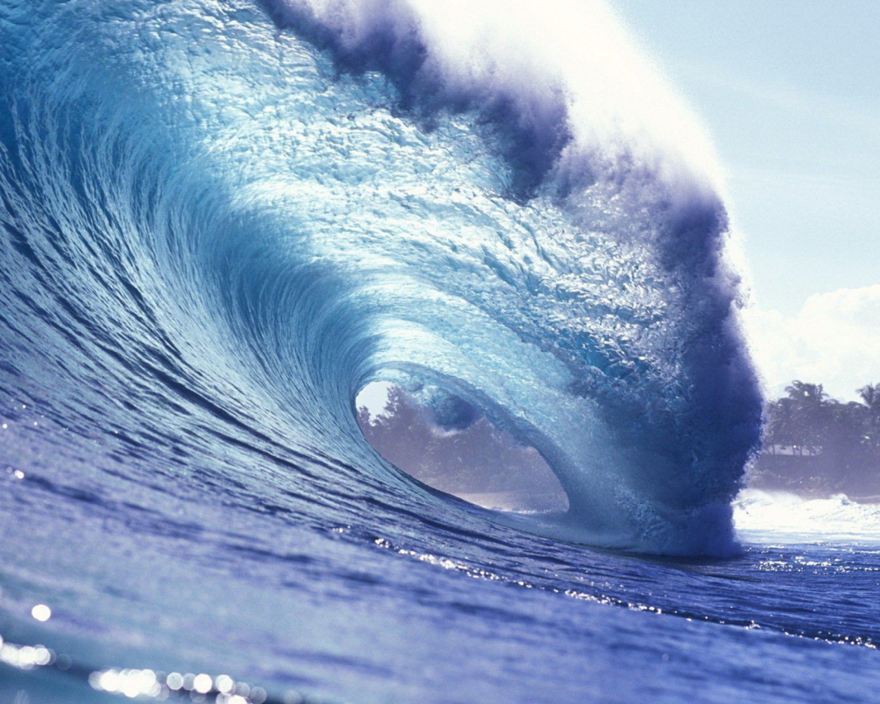 Screenshot №1 pro téma Blue Ocean Wave 1280x1024