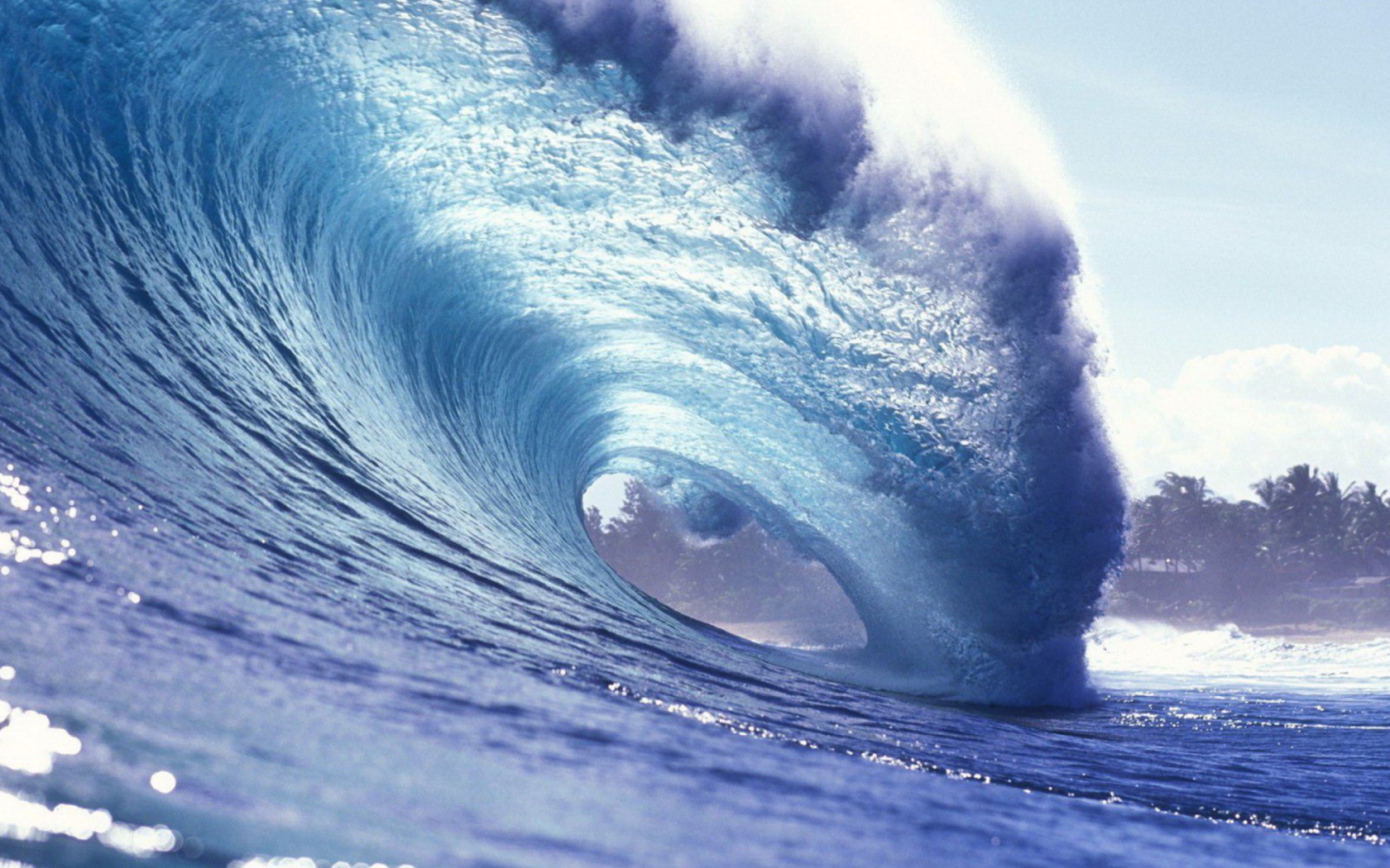 Blue Ocean Wave wallpaper 1680x1050