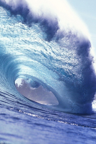 Blue Ocean Wave wallpaper 320x480