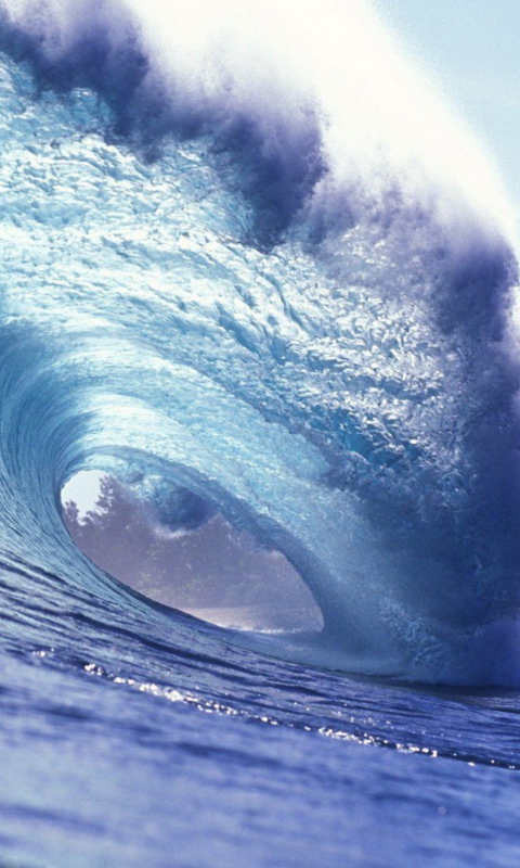 Das Blue Ocean Wave Wallpaper 480x800