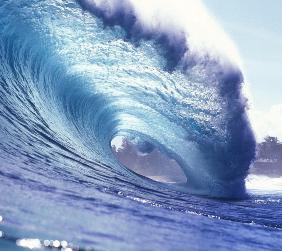 Sfondi Blue Ocean Wave 960x854
