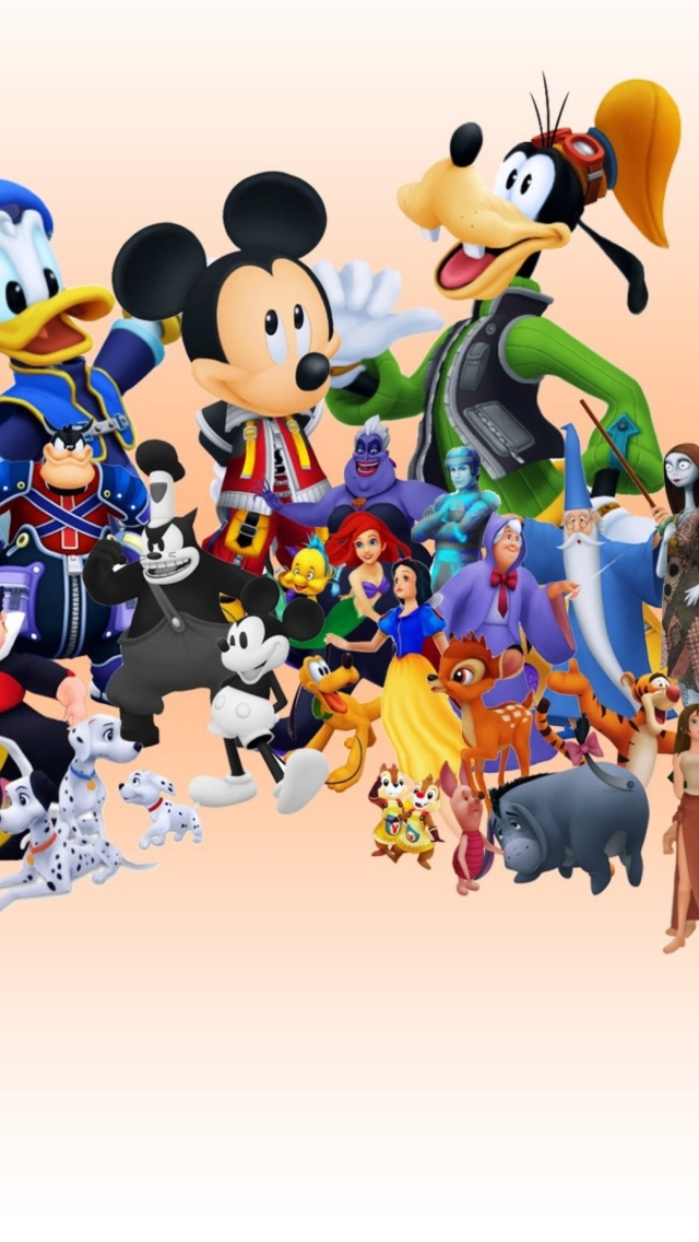 Fondo de pantalla Disney Family 640x1136