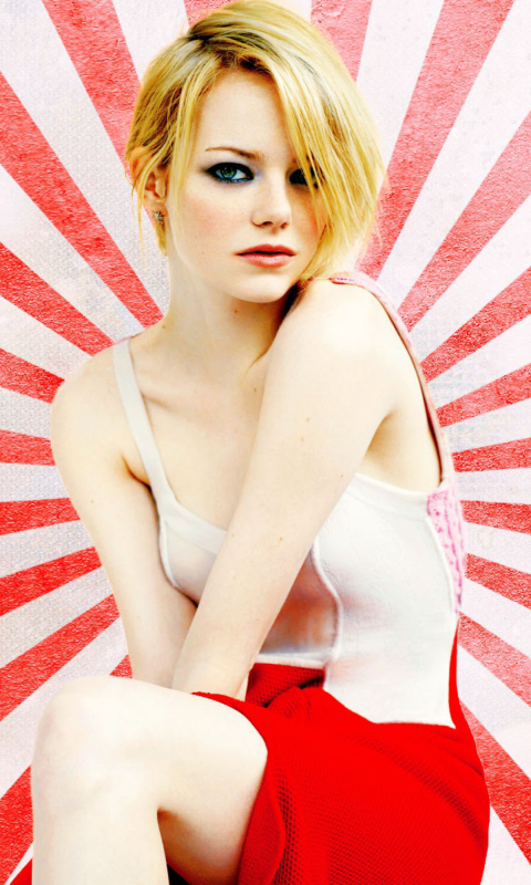 Emma Stone Blonde wallpaper 480x800