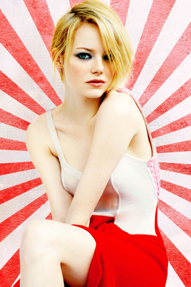 Das Emma Stone Blonde Wallpaper 640x960