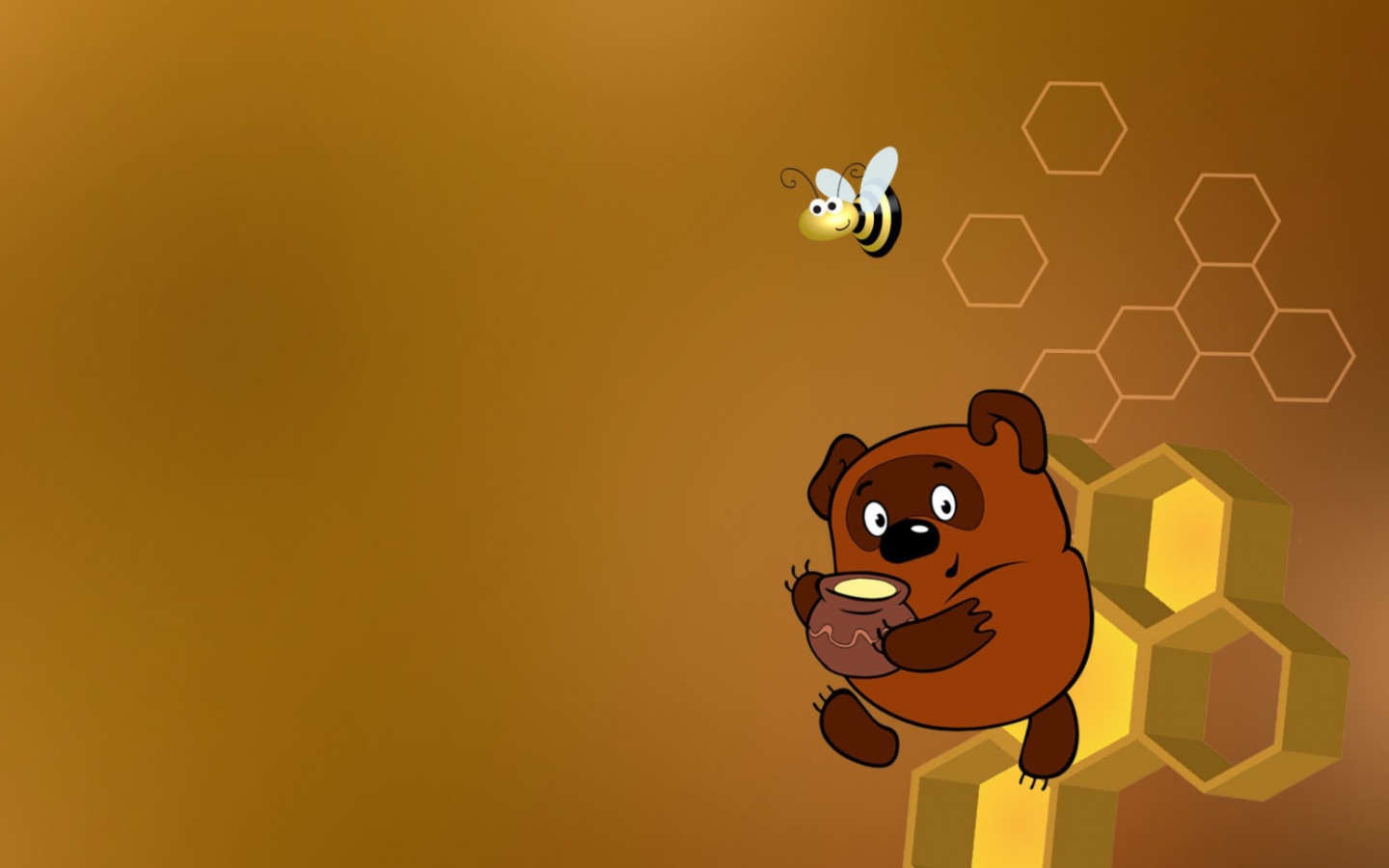 Winnie The Pooh With Honey wallpaper 1440x900