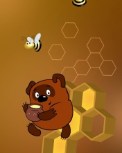 Fondo de pantalla Winnie The Pooh With Honey 176x220