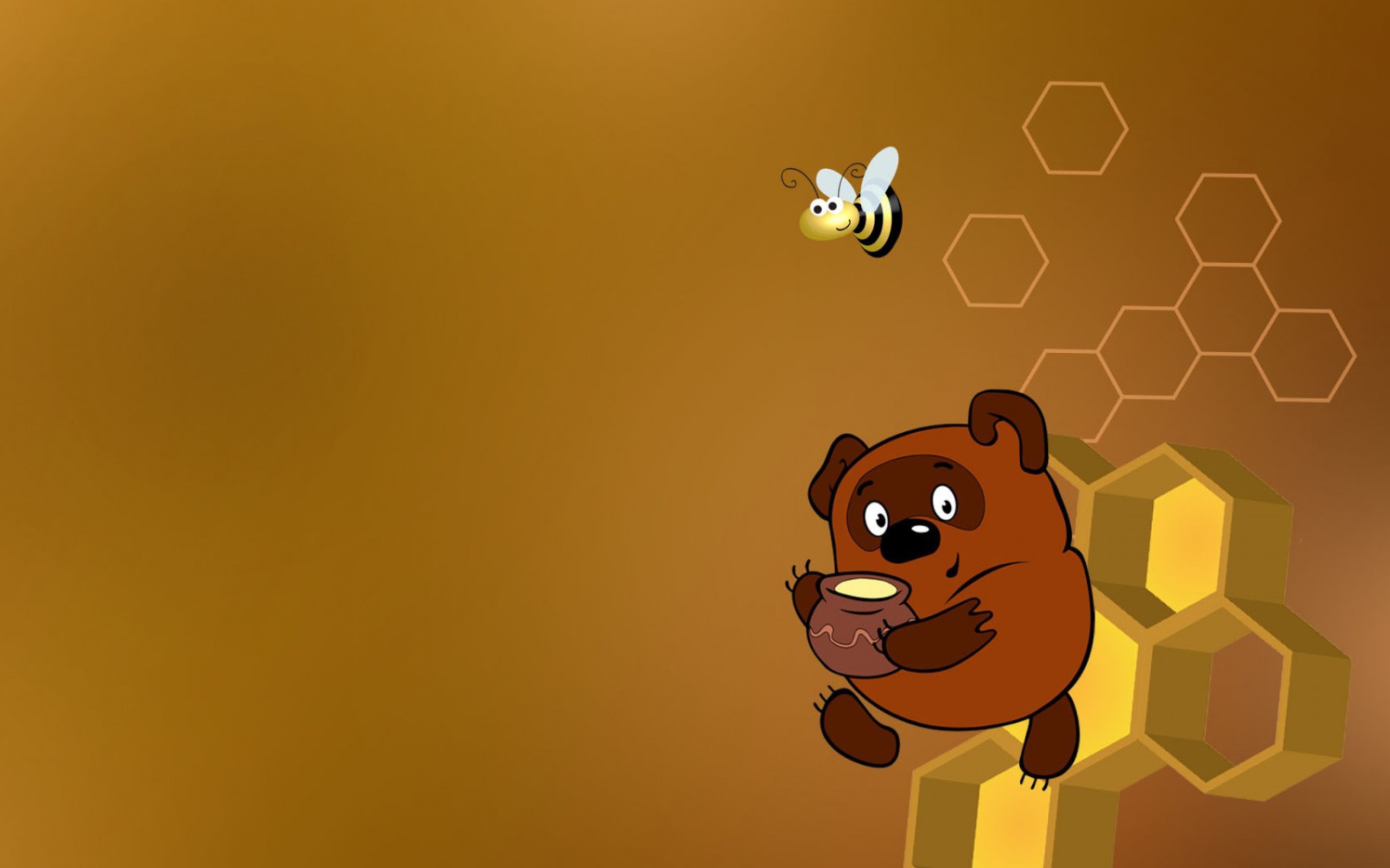 Winnie The Pooh With Honey wallpaper 2560x1600