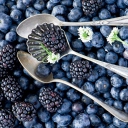 Sfondi Blackberries & Blueberries 128x128