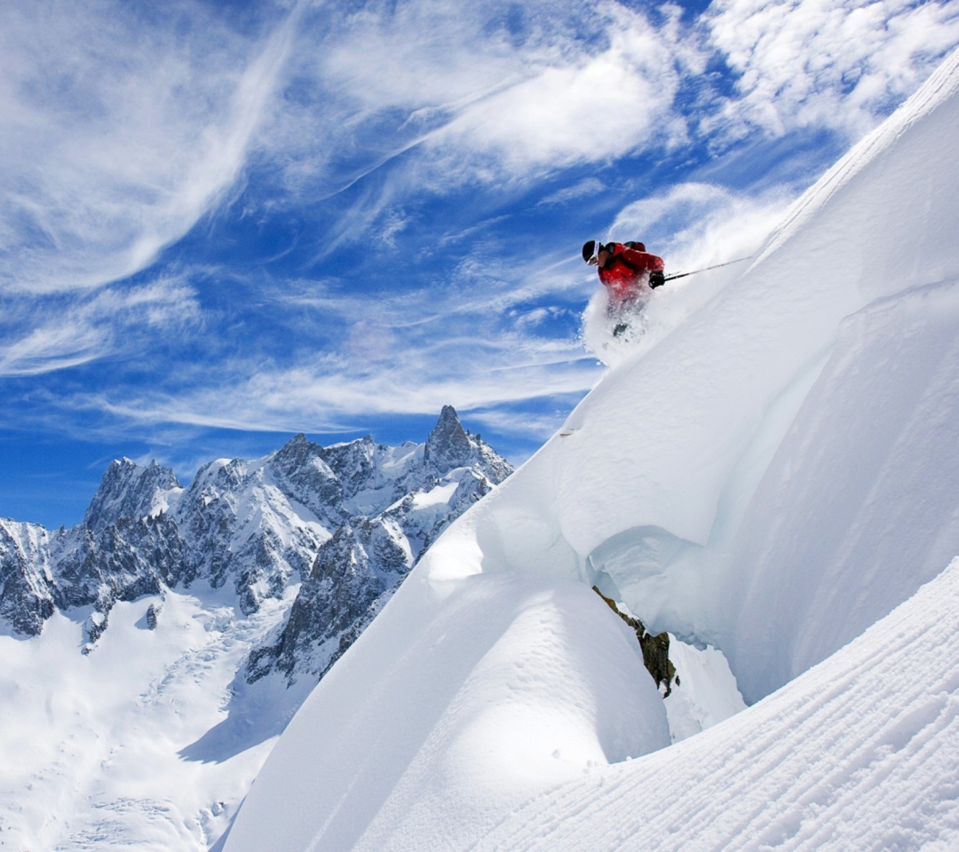 Fondo de pantalla Skiing In France 1080x960