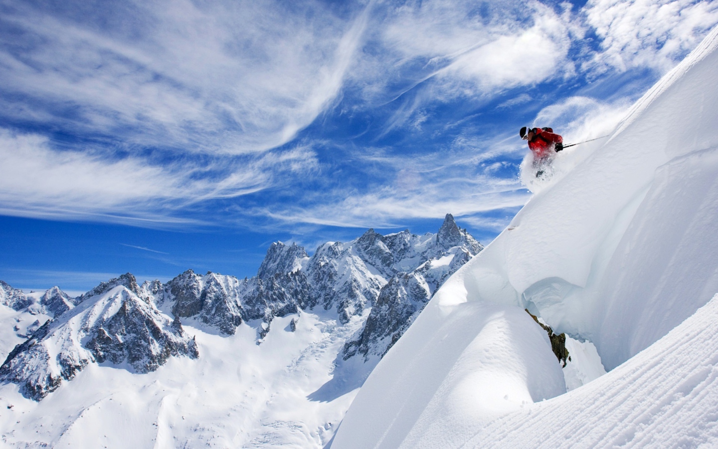 Fondo de pantalla Skiing In France 1440x900