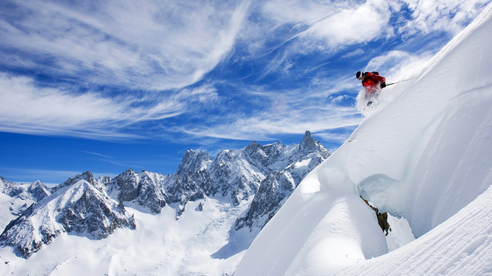 Fondo de pantalla Skiing In France 1600x900