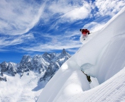 Das Skiing In France Wallpaper 176x144
