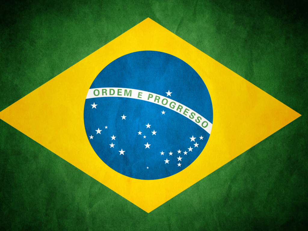 Das Brazil Flag Wallpaper 1024x768