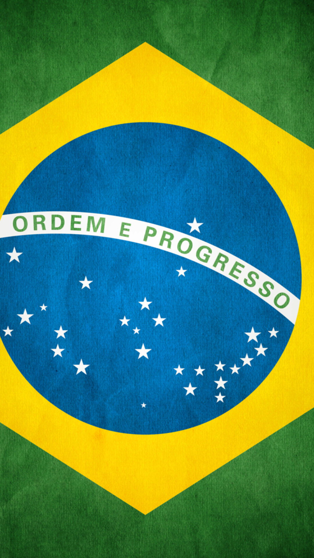 Обои Brazil Flag 1080x1920