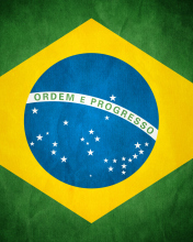 Das Brazil Flag Wallpaper 176x220