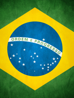 Das Brazil Flag Wallpaper 240x320