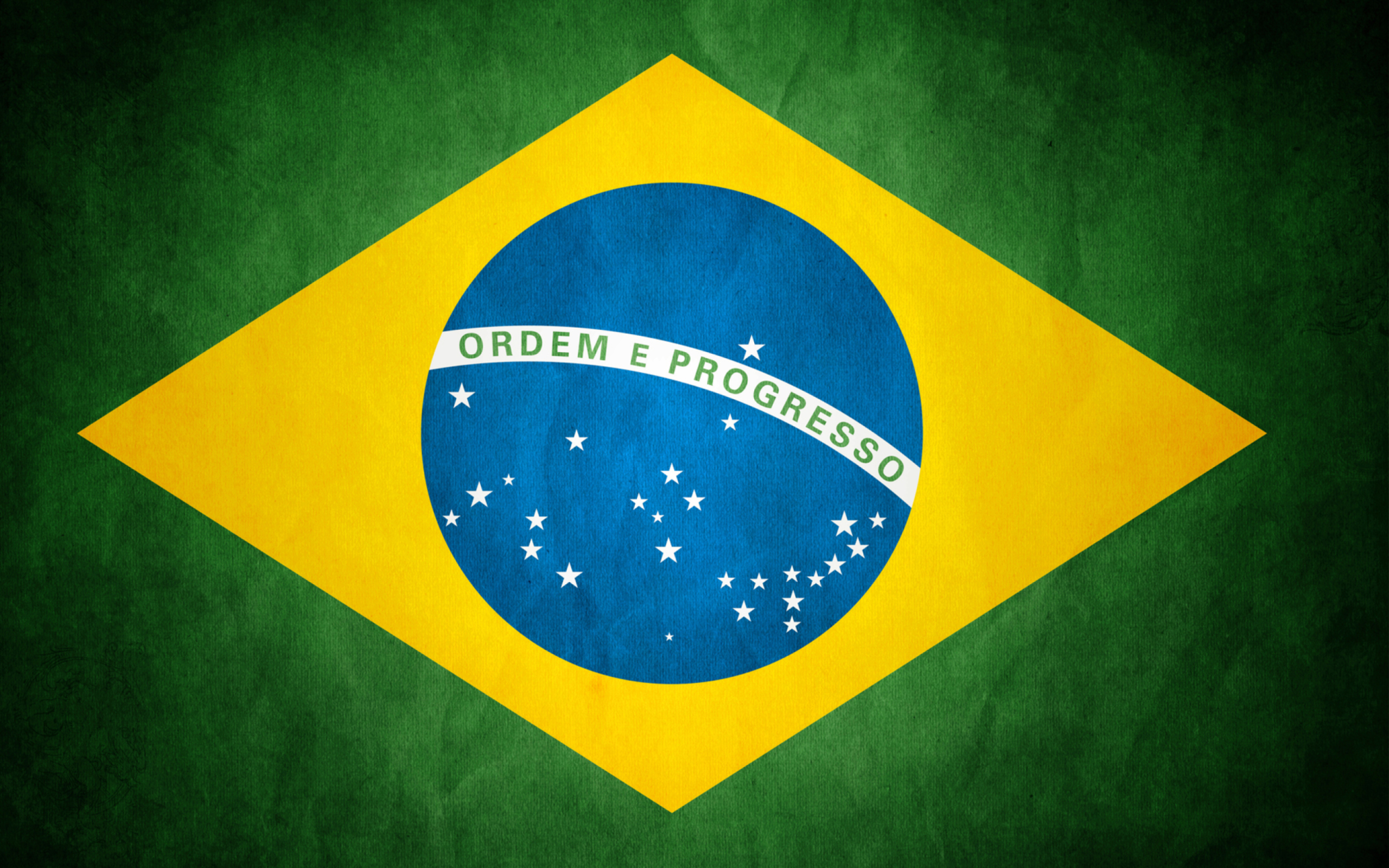 Das Brazil Flag Wallpaper 2560x1600