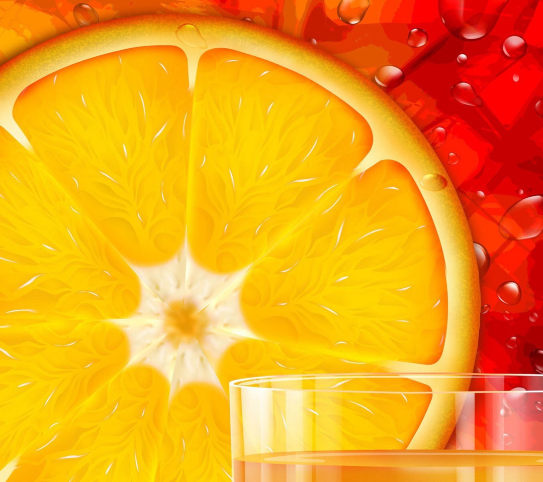 Juicy Orange wallpaper 1080x960