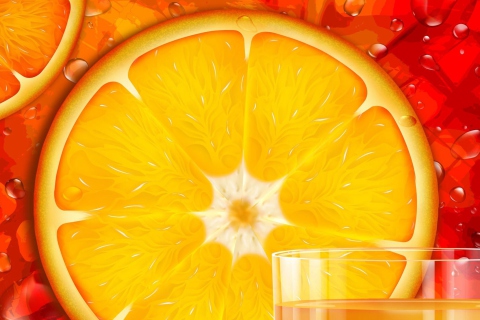 Juicy Orange wallpaper 480x320