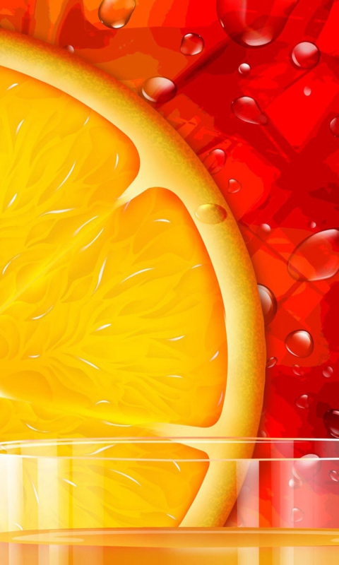 Juicy Orange wallpaper 480x800