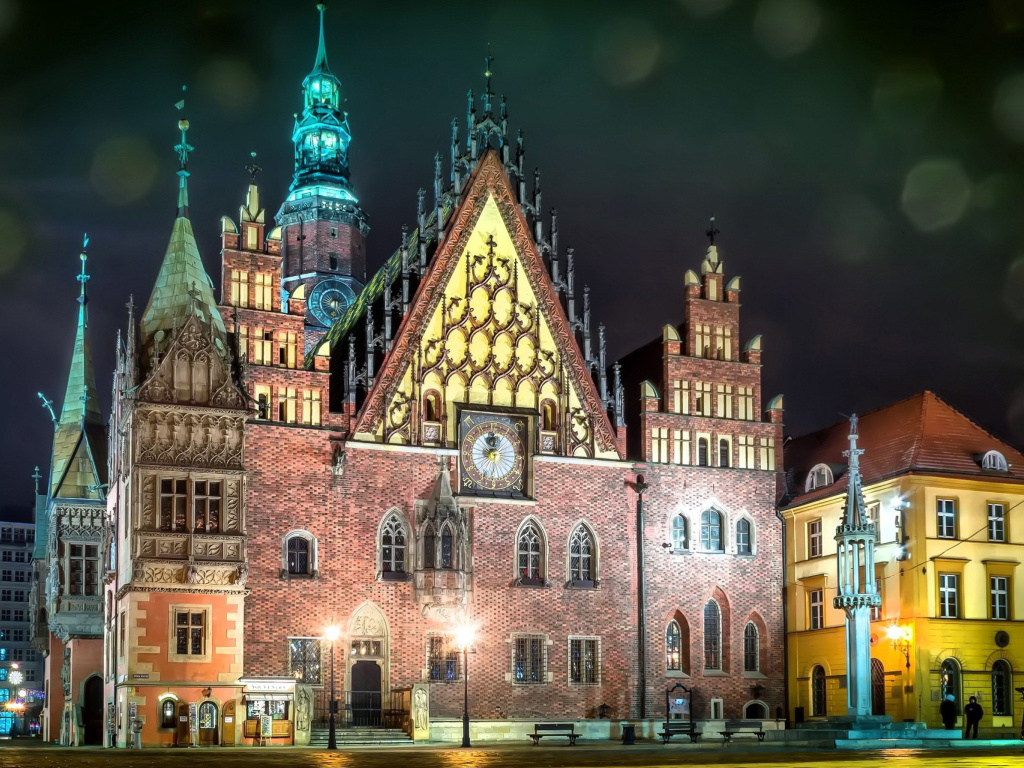 Wroclaw Town Hall wallpaper 1024x768