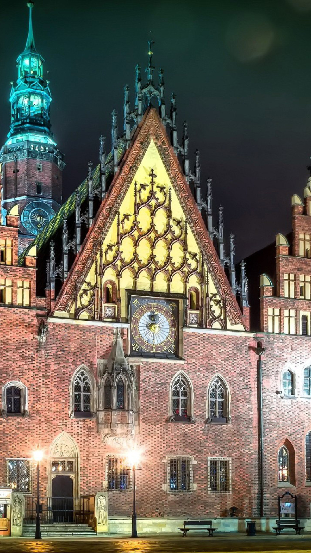 Обои Wroclaw Town Hall 1080x1920