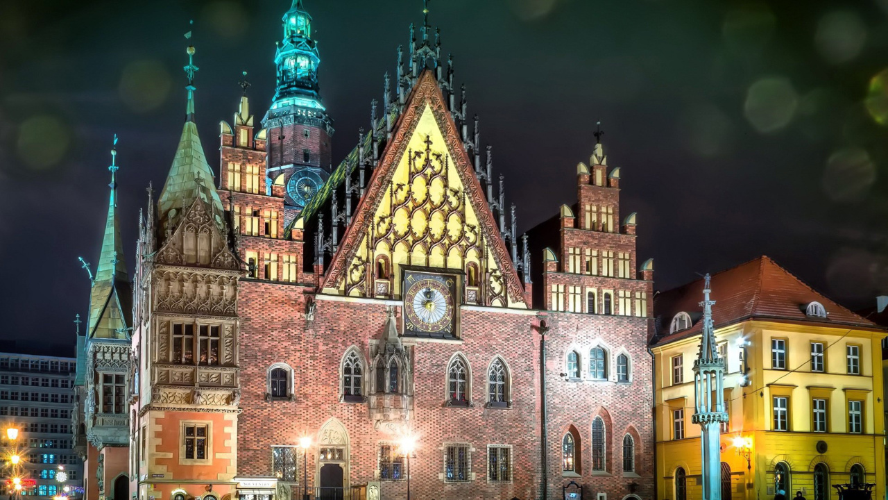 Fondo de pantalla Wroclaw Town Hall 1280x720