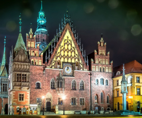 Wroclaw Town Hall wallpaper 480x400