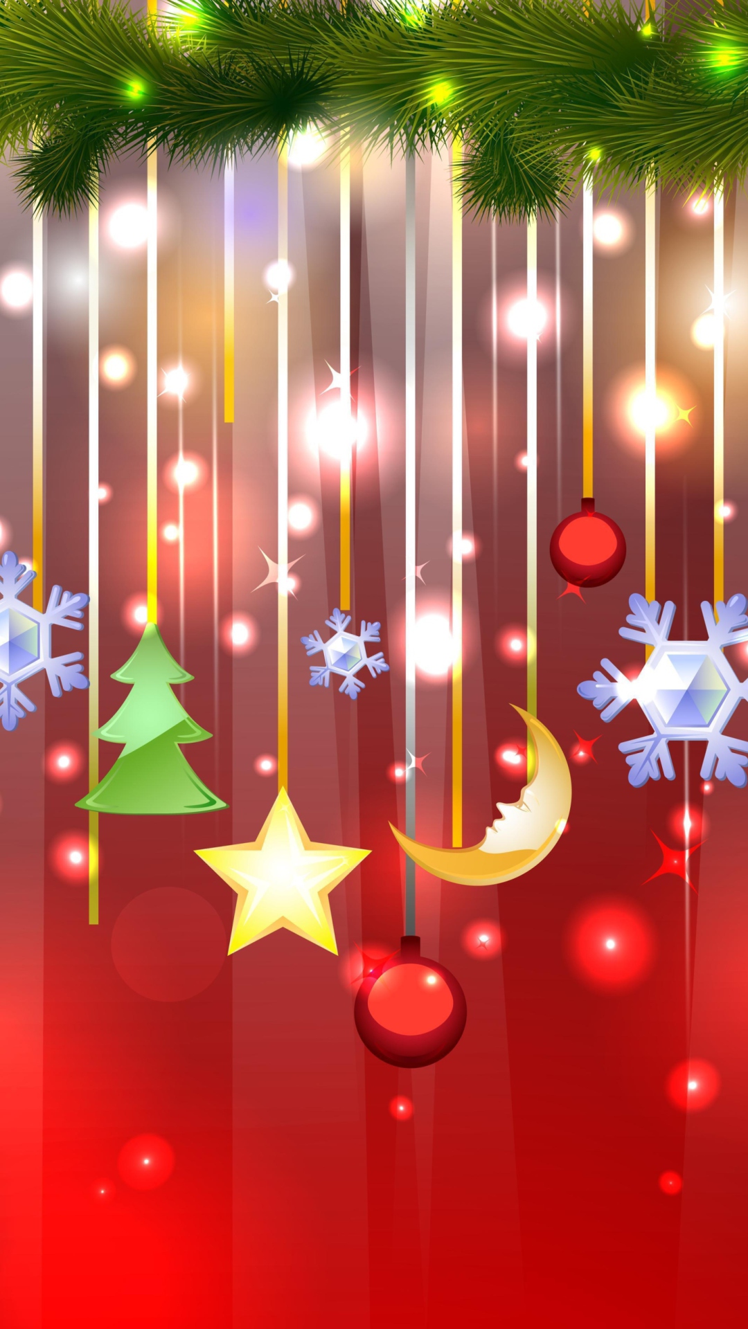Das Christmas Decorations Wallpaper 1080x1920