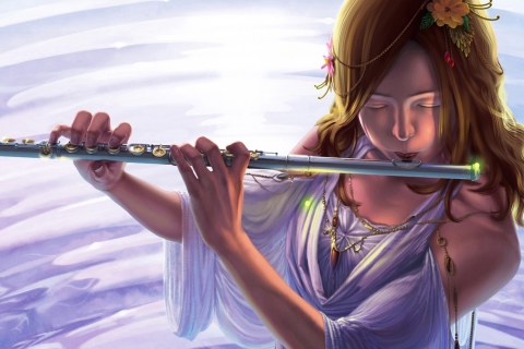 Das Musical Instrument Flute Wallpaper 480x320