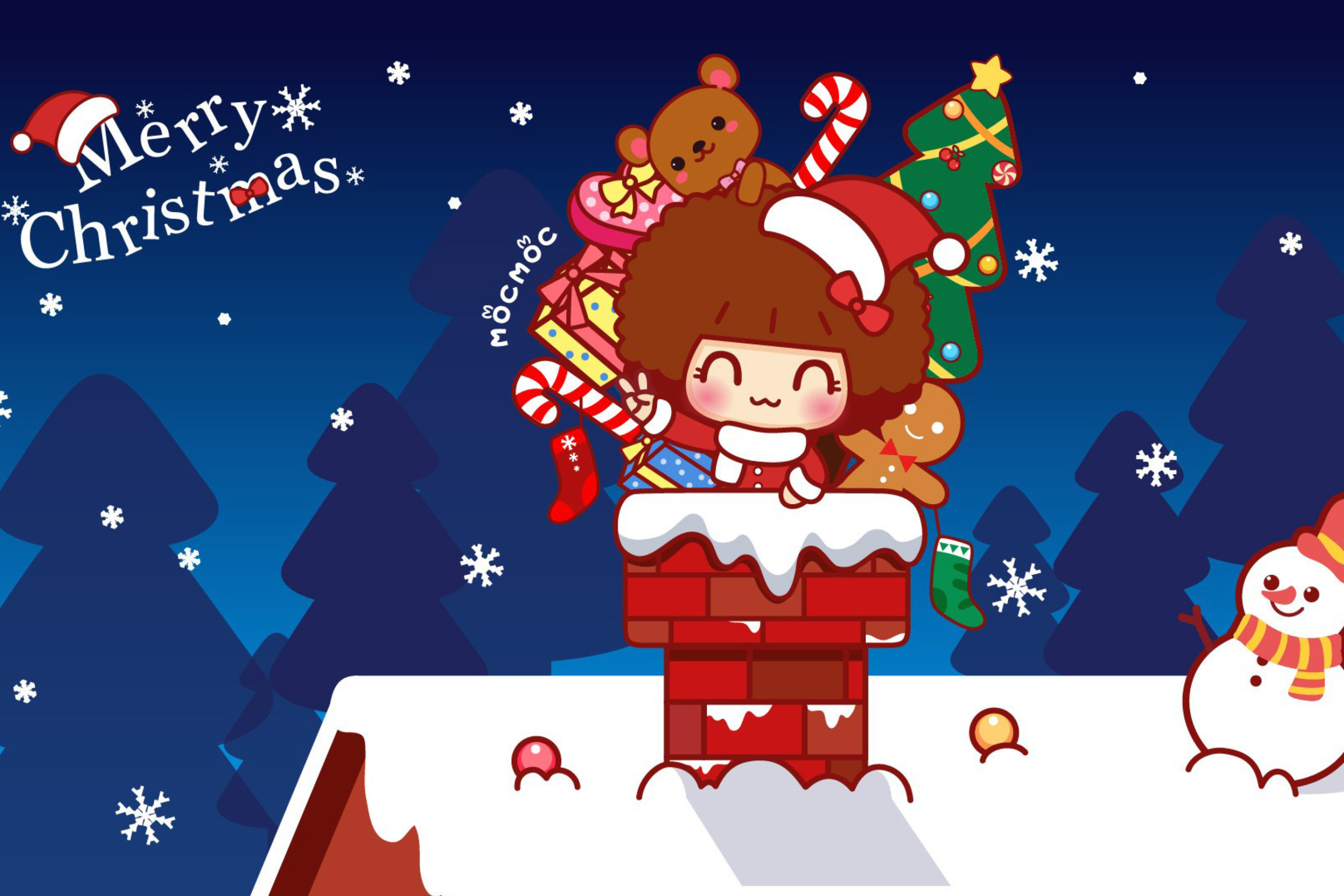 Das Merry Christmas Wallpaper 2880x1920