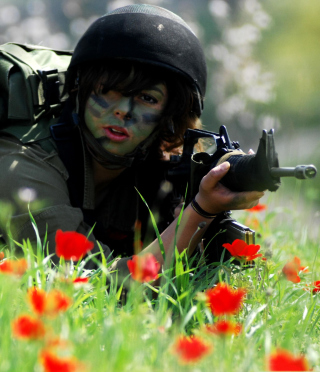 Free Lady Soldier Picture for Nokia 5800 XpressMusic