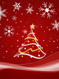 Das Christmas Tree Wallpaper 240x320