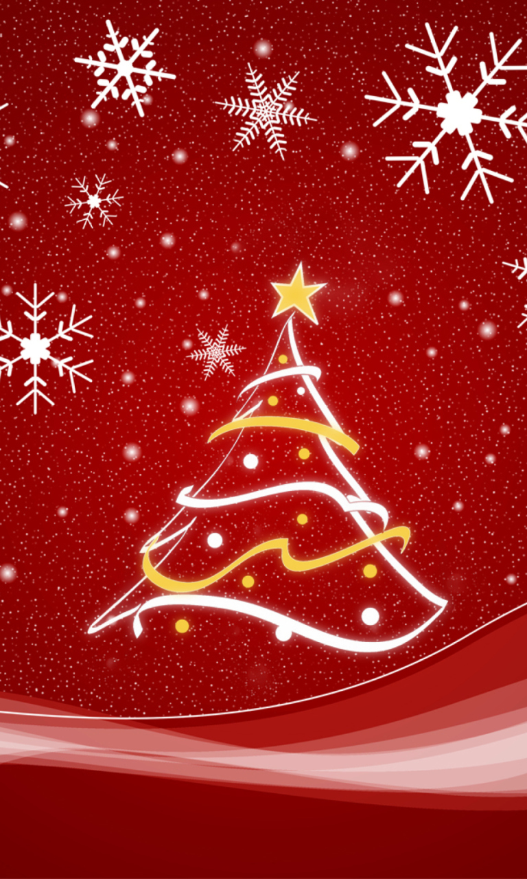 Das Christmas Tree Wallpaper 768x1280