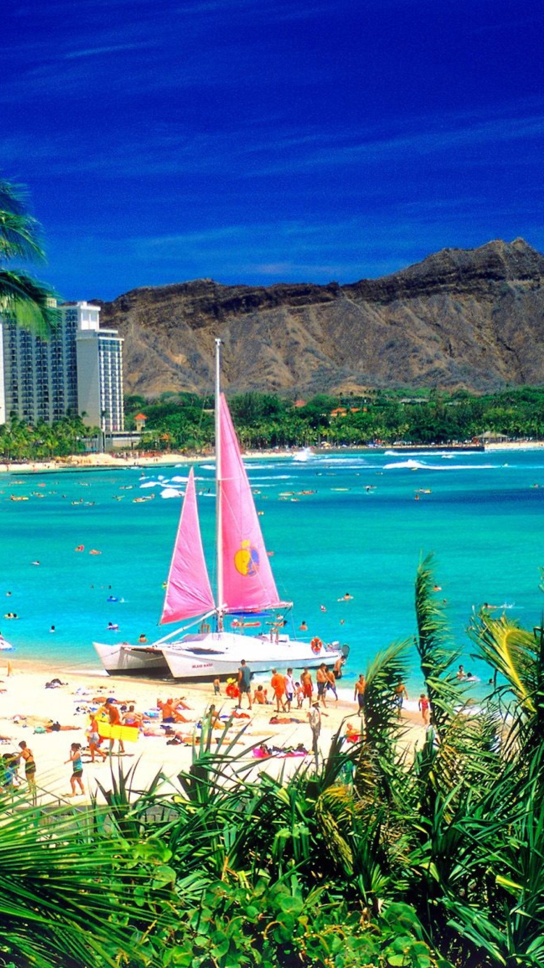 Fondo de pantalla Waikiki Oahu Hawaii 1080x1920