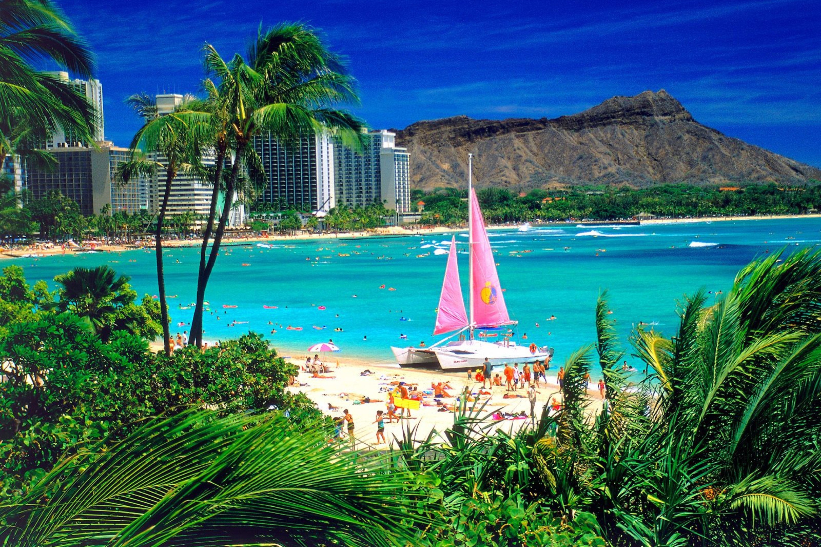 Fondo de pantalla Waikiki Oahu Hawaii 2880x1920
