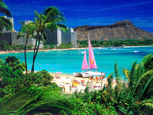 Sfondi Waikiki Oahu Hawaii 640x480