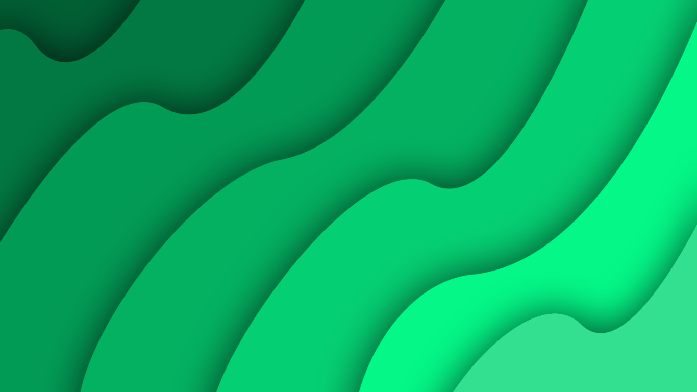 Green Waves wallpaper 1366x768