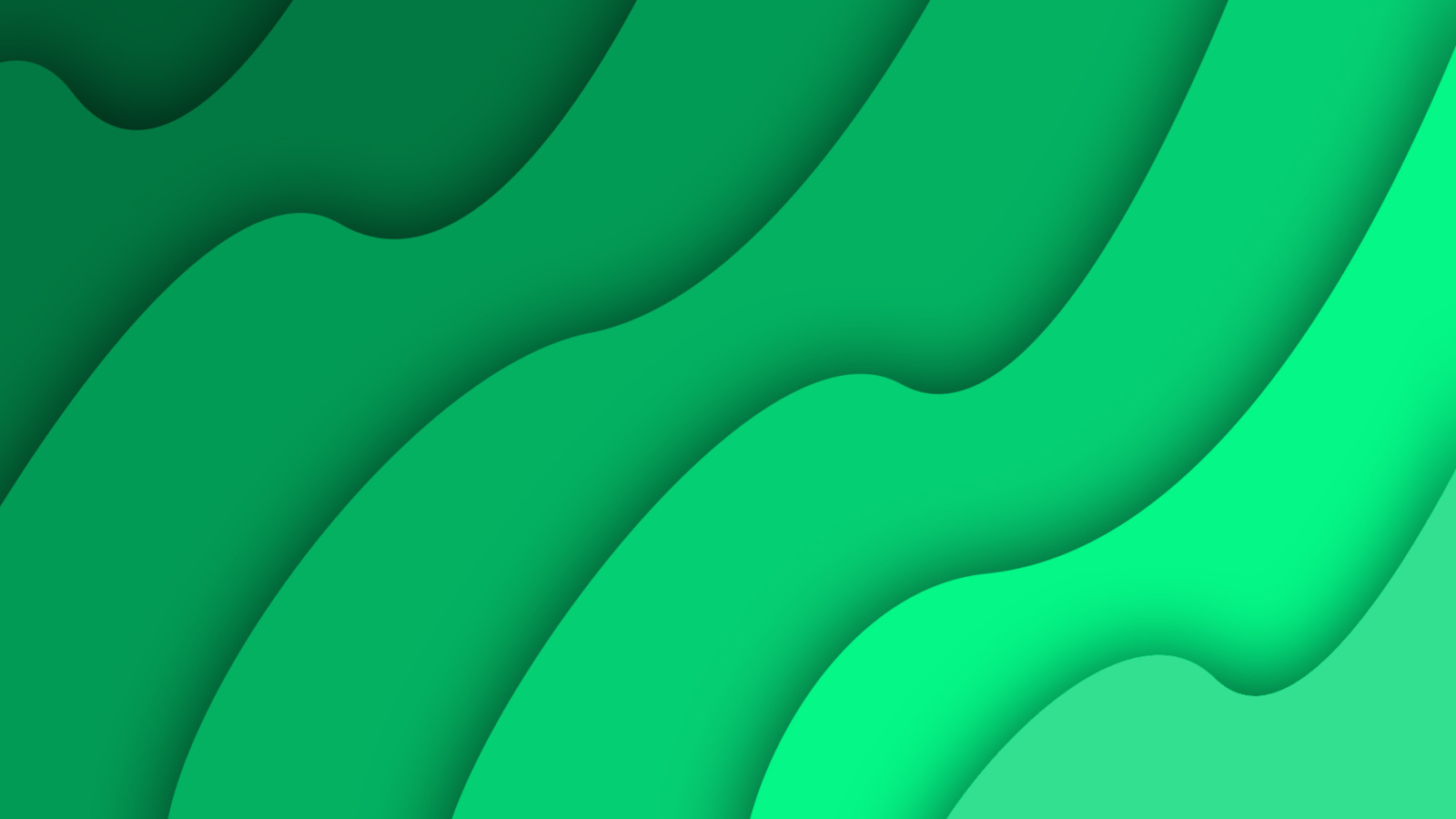 Green Waves wallpaper 1600x900