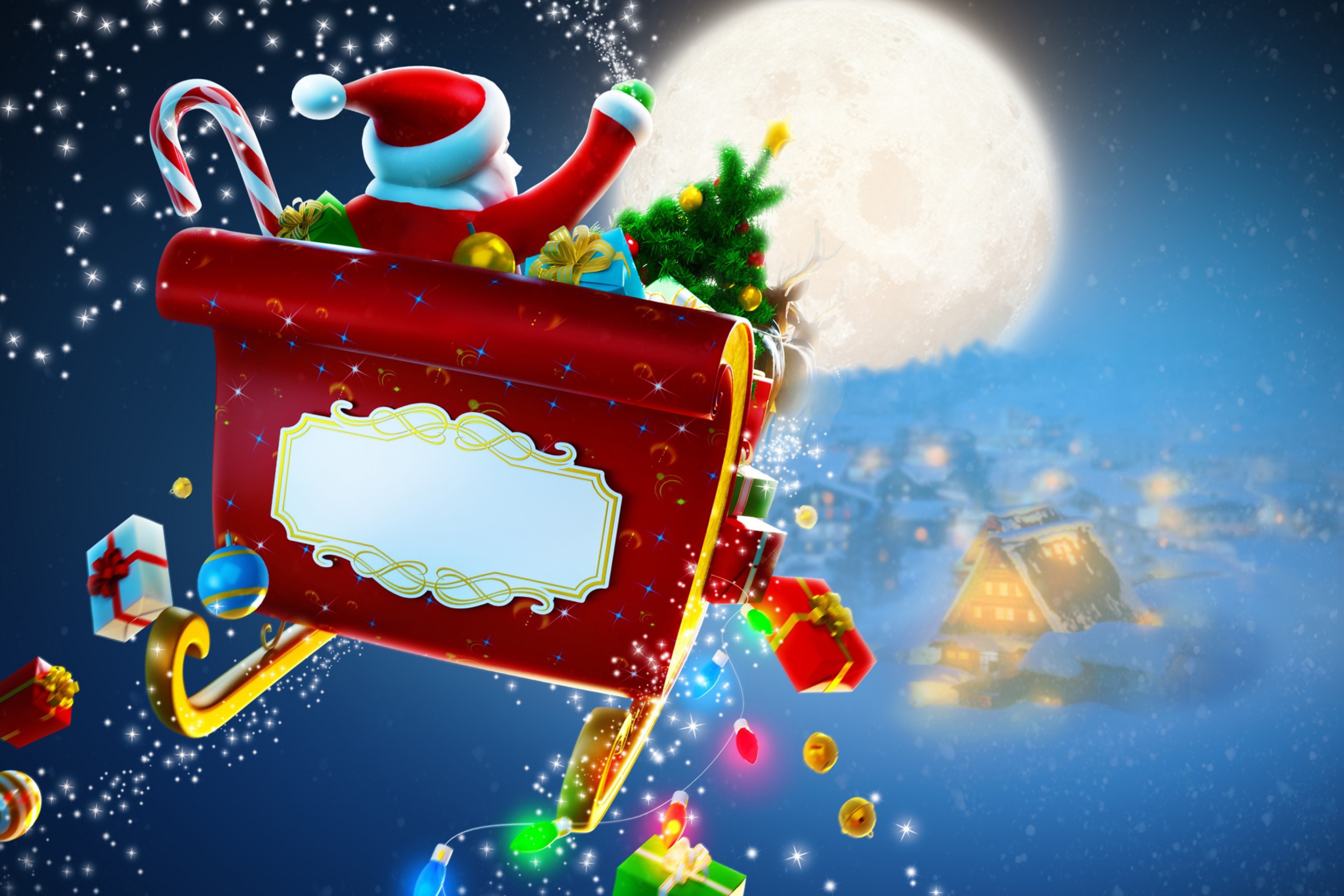 Ho Ho Ho Santa Is Coming wallpaper 2880x1920