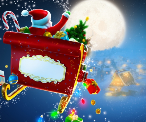 Fondo de pantalla Ho Ho Ho Santa Is Coming 480x400